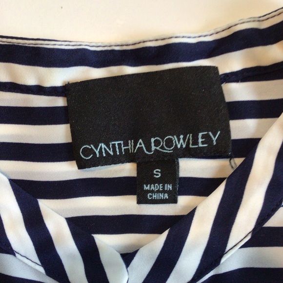 CYNTHIA ROWLEY striped blouse - Picture 2 of 5